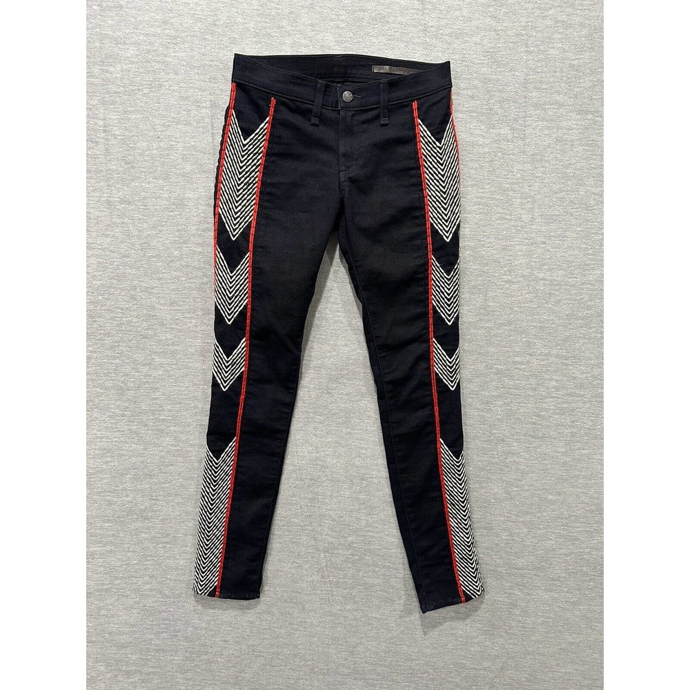 Rag & Bone Women Size 25 Skinny Jeans Raja Midnight Embroidered Dark Wash